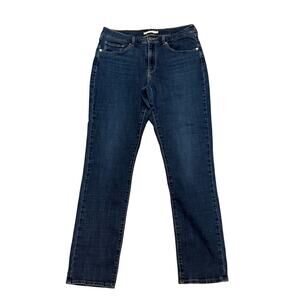 Levi’s Classic Straight Dark Wash Stretch Jeans Women’s 10x31 High Rise Capsule